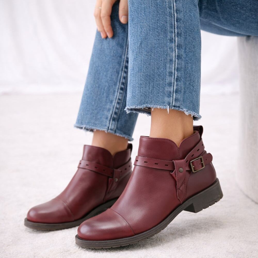 Miz Mooz SZ 41 (US 9.5/10) Provo Bootie Bordo In Bordeaux NEW